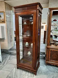 Витрина R/L "Мария Сильва" Орех MS929-MS939  купить в интернет магазине Мебель из массива. Звоните +7 495 961-63-63 Витрины из массива дерева