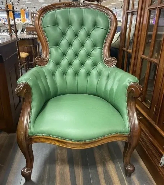 Кресло кожаное из массива МИГ665 CGF-M Lt Gr купить в интернет магазине Мебель из массива. Звоните +7 495 961-63-63 Мебель Индонезии