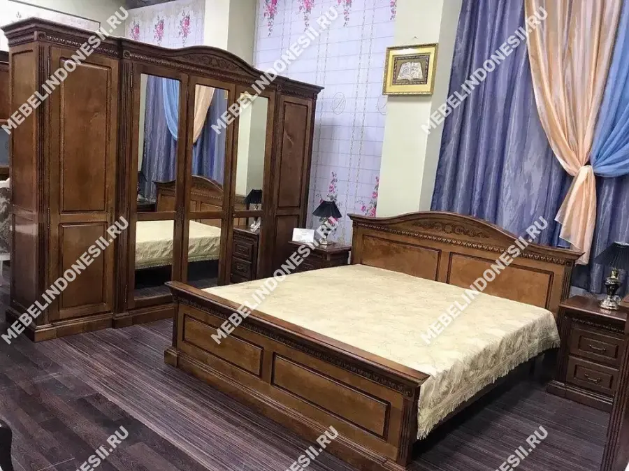 Кровать 180 "Венеция" Слоновая кость 761  купить в интернет магазине Мебель из массива. Звоните +7 495 961-63-63 Румынская мебель