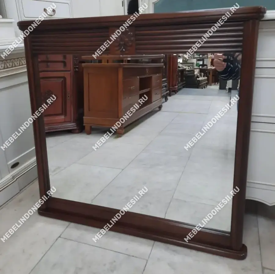 Зеркало для комода "Бурбон" Оливковый BJ907  купить в интернет магазине Мебель из массива. Звоните +7 495 961-63-63 Зеркала из массива дерева