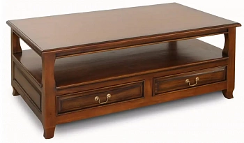 Журнальный столик с 2 выдвижными ящиками T435 T435 купить в интернет магазине Мебель из массива. Звоните +7 495 961-63-63 Столы журнальные из Индонезии