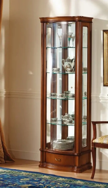 Витрина однодверная с ящиком Nogal-5  