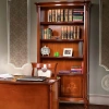 Шкаф книжный MD2 "Фирензе" Орех 885  купить в интернет магазине Мебель из массива. Звоните +7 495 961-63-63 Книжные шкафы из массива дерева