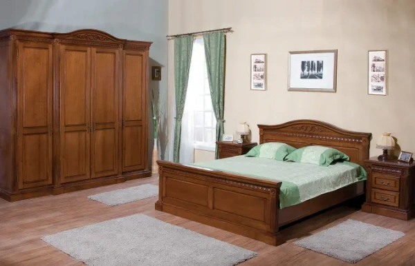 Кровать 160 "Венеция" Орех 762  купить в интернет магазине Мебель из массива. Звоните +7 495 961-63-63 Румынская мебель