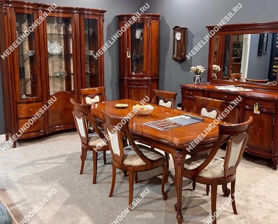 Буфет угловой "Фирензе" Орех 806  купить в интернет магазине Мебель из массива. Звоните +7 495 961-63-63 Буфеты из массива дерева