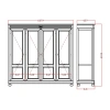 Шкаф 4х дверный "Мария Сильва" MS843_4  купить в интернет магазине Мебель из массива. Звоните +7 495 961-63-63 Шкафы для одежды из массива дерева