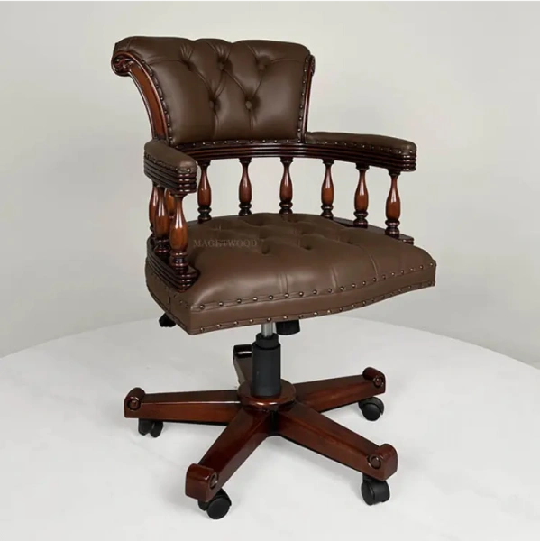 Рабочее кабинетное кресло MSMU.411 BROWN C310 BROWN  купить в интернет магазине Мебель из массива. Звоните +7 495 961-63-63 Мебель Индонезии
