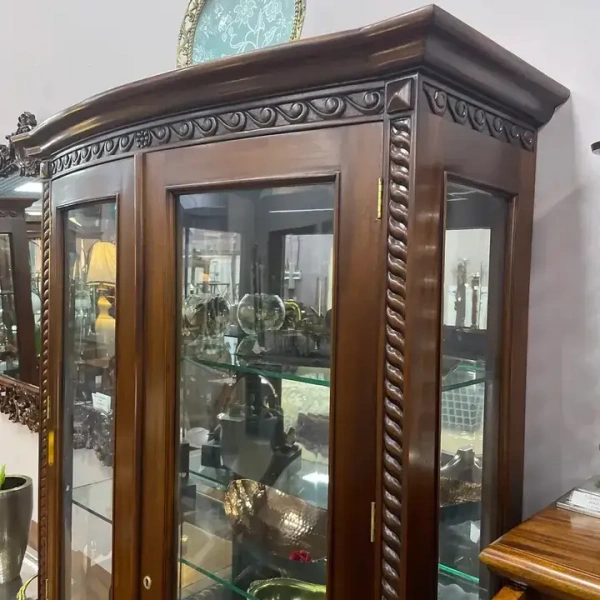 Витрина 2х дверная МИГ631 DCGRD2-M купить в интернет магазине Мебель из массива. Звоните +7 495 961-63-63 Мебель Индонезии
