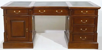 Письменный двухтумбовый стол MSU.109BROWN bpd-180-brown купить в интернет магазине Мебель из массива. Звоните +7 495 961-63-63 Письменные столы из Индонезии